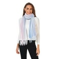 thumbnail image 2 of FORMRS Womens Scarf Winter Soft Long Big Warm Shawls Wrap Tassel Scarves, Light Blue Gradient, 2 of 9