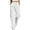 White, variant on SwiftWear Women's Cargo Pants Plus Size Elastic Waist Casual Sporty Trousers with Pockets, Comfortable Straight Leg Hiking Workout Pants