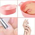 thumbnail image 3 of 5 Piezas de Plástico profesion Uñas Arte Manicura atención Cuenco Removedor de Bandeja de Uñas Caliente Rosado Yinane Nail Soak Bowl, 3 of 8