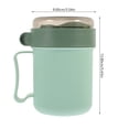 thumbnail image 2 of UPOUART 1pc Cereal Cup With Lid Breakfast Cup Portable Soup Mug Microwave Soup Mug With Lid (Green), 2 of 7
