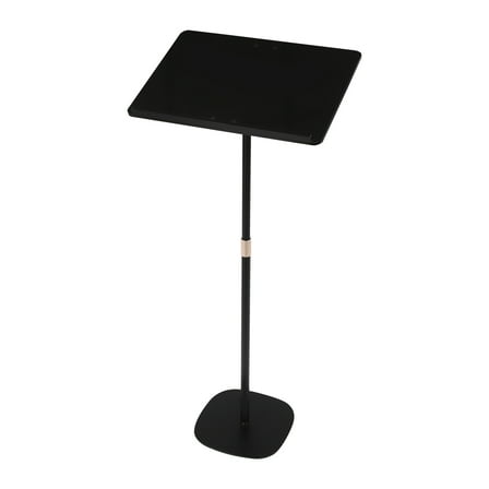 Adjustable Acrylic Podium for Floor, Modern Design with Aluminum Pole, Adjustable Height 80-130cm, 0-90° Angle, Sturdy and  Presentation Stand