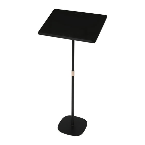 Adjustable Acrylic Podium for Floor, Modern Design with Aluminum Pole, Adjustable Height 80-130cm, 0-90° Angle, Sturdy and  Presentation Stand