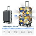 thumbnail image 6 of Easygdp Sicilian Style Double-Sided Printed Elastic Suitcase Protective Cover,Invisible Zipper, Business Trip Luggage Cases,Washable And Resistant To Falling -X-Large, 6 of 9