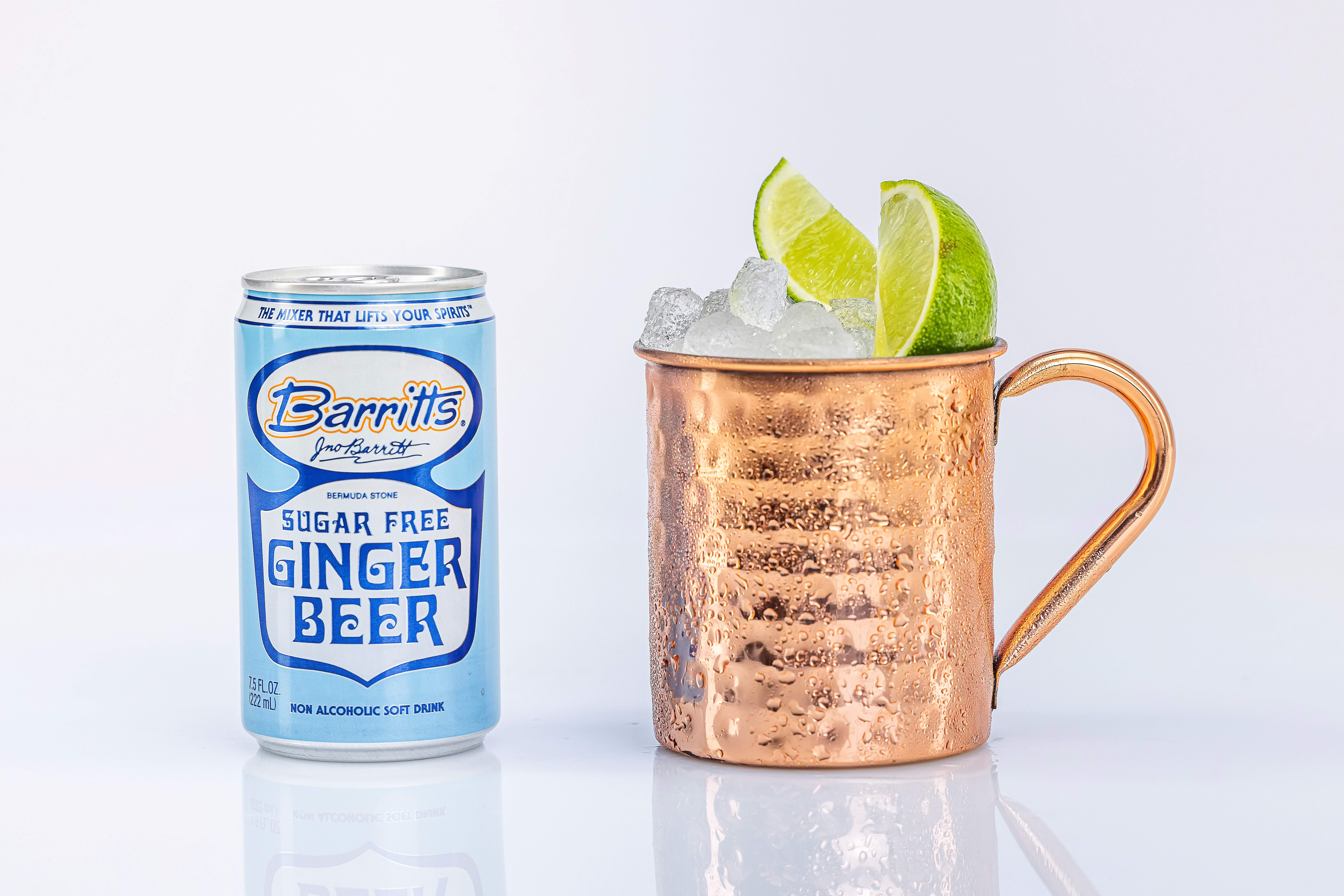 Barritt's Mixers - Sugar Free Diet Ginger Beer, Non-Alcoholic Soda Cocktail Mixer, 7.5 fl oz Cans, 24 Pack, Mini, 0 Calories, No Aspartame