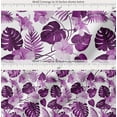 thumbnail image 2 of Soimoi Purple Cotton Voile Fabric Monstera Leaf & Floral Printed Craft Fabric by the Yard 42 Inch Wide, 2 of 7