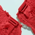 thumbnail image 4 of LOVZFMLL Soutiens-Gorge pour Femmes Style Dentelle Fine Ventilé Grande Taille Sans Armature Rouge 36/80C, 4 of 6