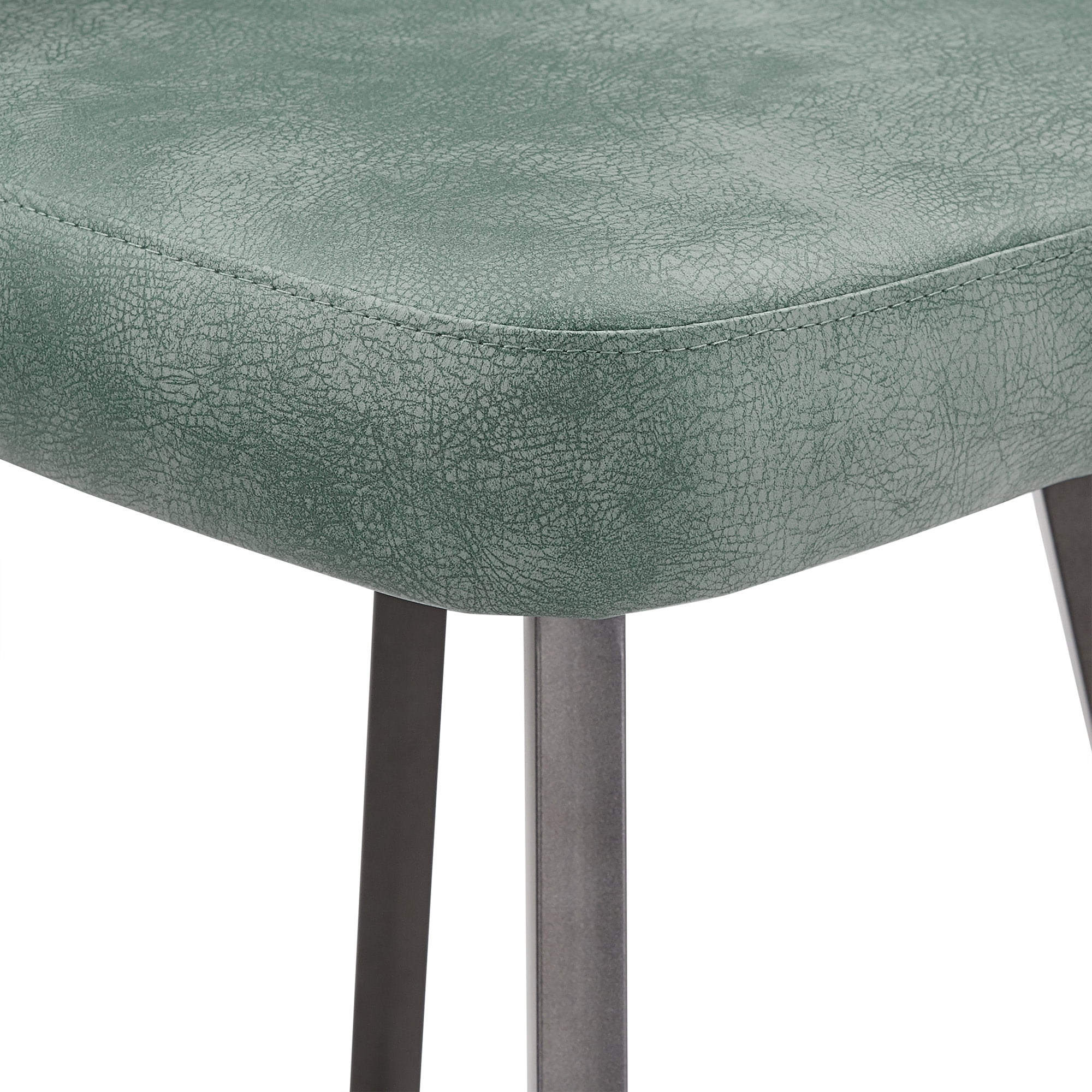Weston Home Krista 29" Metal Swivel Mid-Back Bar Stools, Set of 2, Teal