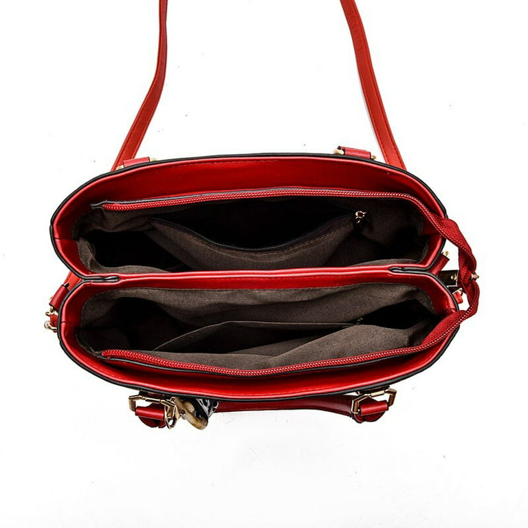 Pikadingnis Elegant Women Handbag Designer Handbags V-Shaped Design at The Top Tote Bag High Quality Shoulder Bag Crossbody Bags for Women, Adult