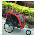 thumbnail image 1 of PawHut 2-in-1 Pet Jogging Stroller Dog Cat Bike Bicycle Trailer Carrier w/Drawbar Hitch Brake Black/Red, 1 of 10