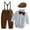 Brown, variant on Toddler Gentleman Outfit Baby Boys Suits Infant Gentleman Formal Wedding Suspenders Outfit with Bowtie Size 12 18 Months,(Blue 12-18 Months)