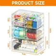 thumbnail image 2 of acrylic Clear Stackable Storage Drawers,Plastic Makeup Organizer and Bathroom Storage Bins WIth 9 Drawers For Make up,Medicine,Craft,Pen,Beauty and Office Supply Organizer, 2 of 6