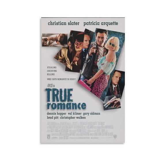 True Romance Movie Poster Canvas Poster Wall Art Picture Prints Hanging Photo Gift Decor Home Posters Artworks 16x24inch(40x60cm)