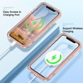 thumbnail image 2 of for iPhone 14 Plus Case, [Compatible with MagSafe] Full-Body Protection Anti-Scratch Case with Built-in Screen Protector, Front Cover TPU Frame Durable for iPhone 14 Plus Cover, Pink, 2 of 8