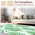 thumbnail image 2 of ODIKA 2'x3' Machine Washable Non-Slip Area Rug, Tropical Fern Frond Design Easy Clean High Traffic Rug with Pad, Green, 452177, 2 of 8