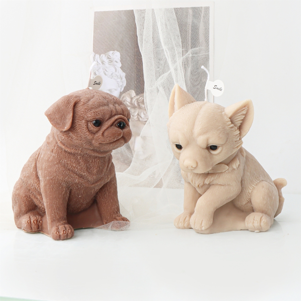 Dog/Bear/Rabbit Shaped Candle Mold Animal Candle Mold for DIY Candle Soap Plaster Home Decor DIY Resin Casting Molds