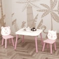 thumbnail image 2 of Mesa y silla para niños, escritorio de madera de 3 piezas para niños pequeños con respaldo animal, mesa de actividad para dibujar, aprender, sala de juegos o guardería, 2 of 4