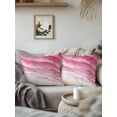 thumbnail image 2 of Outdoor Pillows Waterproof, Pink Beach Coastal Throw Pillows with Inserts Included, Summer Nautical Seaside Ocean Ombre Indoor Outdoor Decorative Lumbar Pillow for Bed/Couch/Patio 16"x16", 2Pcs, 2 of 8