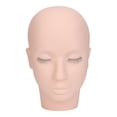 thumbnail image 2 of Cabeza De Entrenamiento De Práctica De Pestañas, Cabeza De Maniquí De Pestañas Silicona De Alta Densidad Integrada Realista Para Practicar Injerto De Pestañas Para Tiendas De, 2 of 7