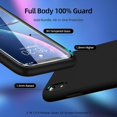 thumbnail image 2 of [3 in 1 for iPhone Xr Case, with 2 Pack Screen Protector, Liquid Silicone Slim Shockproof Protective Phone Case 6.1 inch [Microfiber Lining] (Black)…, 2 of 12