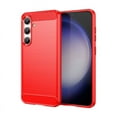 thumbnail image 1 of PANDACO Red Brushed Metal Case for Samsung Galaxy S24, 1 of 3