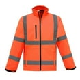 thumbnail image 1 of High Visibility Reflective Safety Jacket Workwear Waterproof Bomber Quilted Lining Jacket Lightweight for Women (Orange,L), 1 of 4