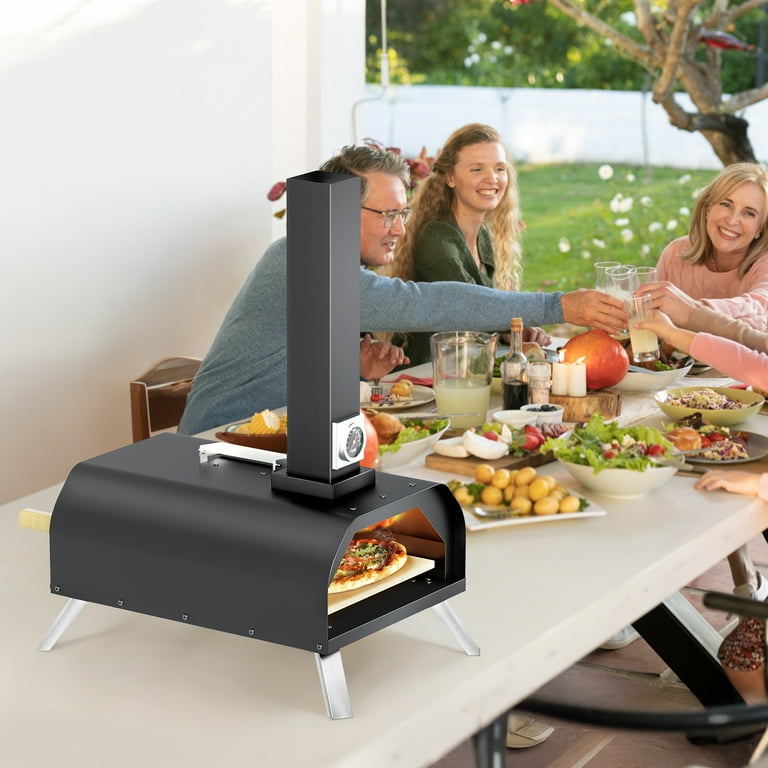 KingChii Wood Fired Pizza Oven Tabletop Wood Pellet Pizza Stove