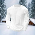thumbnail image 6 of Mens Waffle Long Sleeve Shirt Crew Neck Thermal Underwear Slim Fit Lightweight Pullover Casual Tshirt, 6 of 6