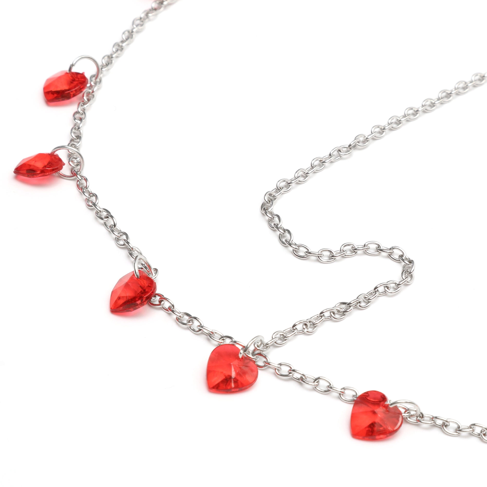 Unique Bargains Headpiece Heart Faux Diamond Head Chain Silver Tone 1 Pc