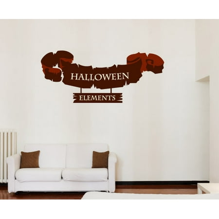 halloween banner decor wall decal - vinyl sticker - car sticker