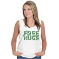 thumbnail image 3 of Free Hugs Cute Optimistic St. Pattys Plus Size Graphic Tank Top Brisco Brands 3X, 3 of 5