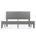 thumbnail image 6 of Mellow Soley Upholstered Platform Bed Frame with Headboard, Light Grey, Full, 6 of 10