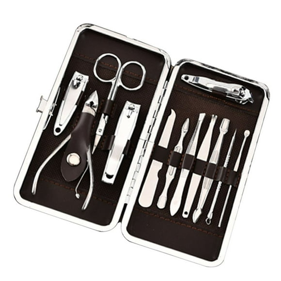 Stainless Steel Nail Clipper Set Manicure Nail Clipper Beauty Set 12Pcs Set Manicure Cut Set Manicure Tools