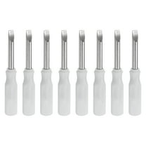 Uxcell 8Pcs SL3.0 Mini Slotted Screwdriver 3mm Magnetic Flat Head 45mm Length for Repairs, White