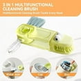 thumbnail image 3 of 3-in-1 Multi-Function Gap Cleaner, Kitchen Cleaning Brush, Alligator Scrub Brush, Portable Cleaning Brush with U-Shaped Silicone Brush (Green), 3 of 10