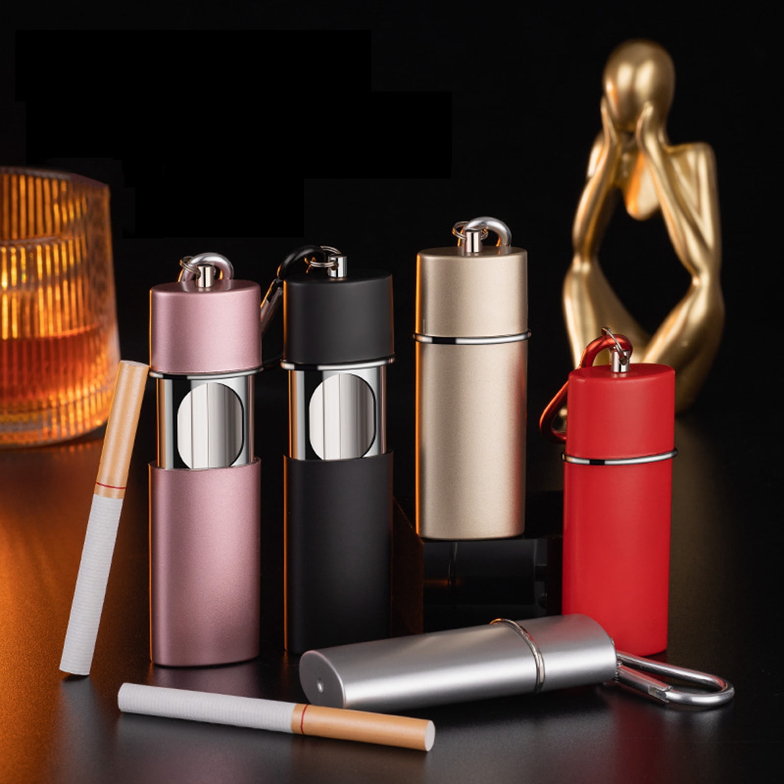 Qianha Mall Portable Pocket Ashtray- Premium Fireproof ABS Metal