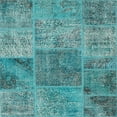 thumbnail image 1 of Ahgly Company Machine Washable Indoor Square Contemporary Teal Green Area Rugs, 5' Square, 1 of 7
