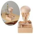 thumbnail image 2 of Electric Music Box with Theme Artistic Jellyfish Model Woodwork and Motion Valentine's Day Gifts, 2 of 12