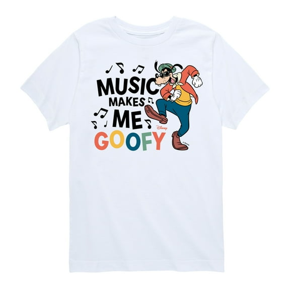 Disney - Mickey & Friends - Goofy Dancing - Music Makes Me Goofy - Toddler And Youth Short Sleeve Graphic T-Shirt