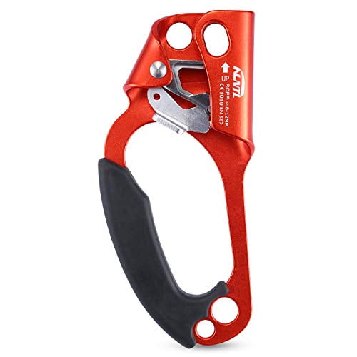 kissloves Climbing Hand Ascender Outdoor Mountaineering Tree Arborist Climbing Rappelling Equip Hand Ascender for 8-12MM Rope Left Right Hand Ascender