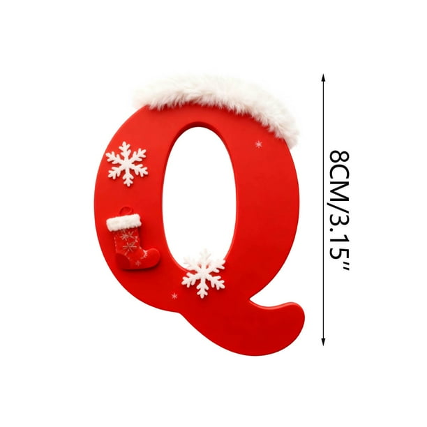 Decoraciones de Árbol de Navidad 26 Letras Personalizadas Colgante Colgante Ornamentos para Árbol de Navidad Árbol de Navidad Ornamentos