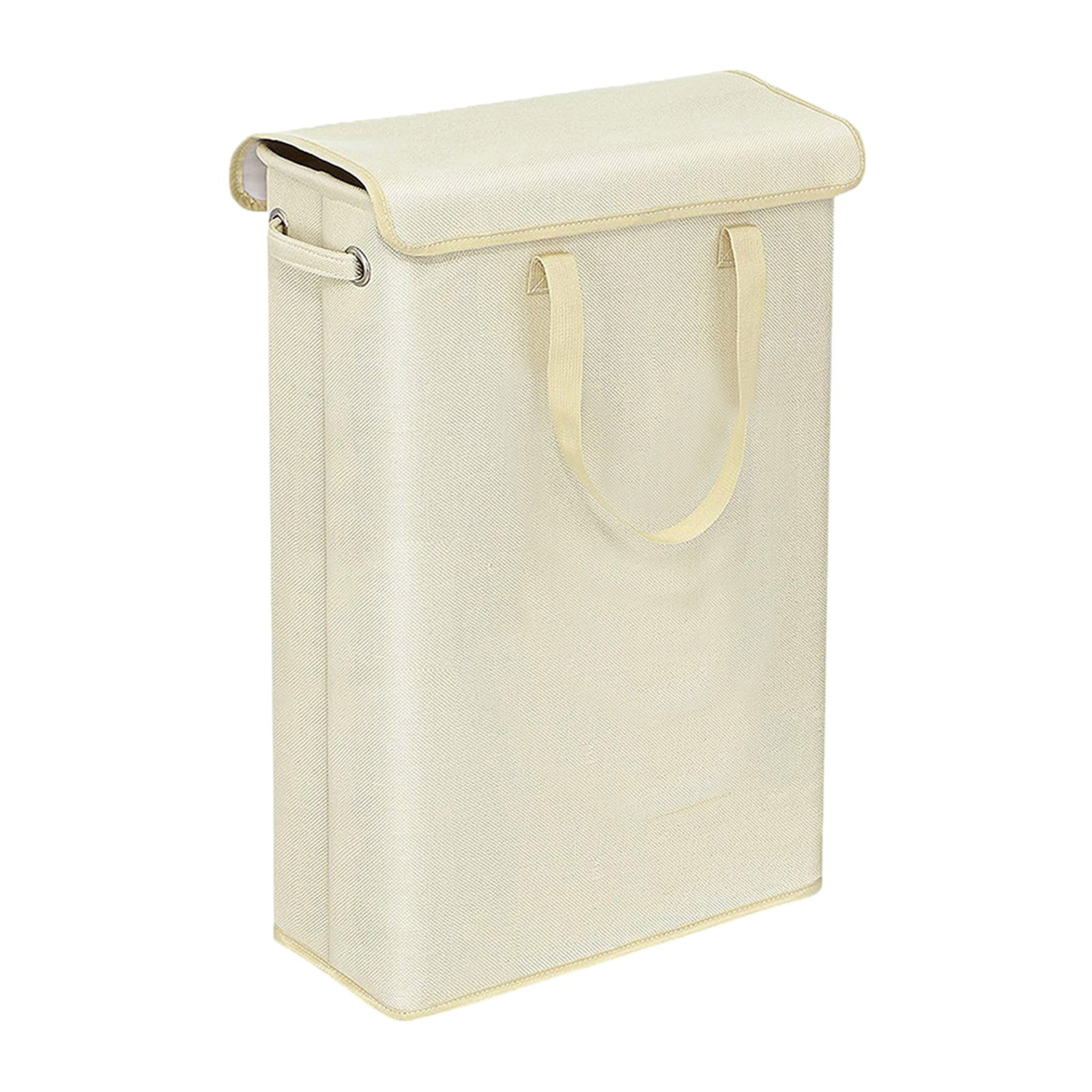 XiYing 45L Tall Thin Laundry Hamper with Lid, Handles, and Lining, Narrow Storage Basket for Dirty Clothes, 60X39X19Cm, for Bathroom Bedroom Dorm, 1 Count