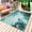Green, variant on Teal Green Ombre Clouds Outdoor Rug for Patio/Deck/Porch, Non-Slip Large Area Rug 5 x 7 Ft, Modern Abstract Gradient Cloud Indoor Outdoor Rugs Washable Area Rugs, Reversible Camping Rug Carpet Runner