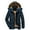 Sapphire Blue, variant on Bellella Men Winter Warm Coat Long Sleeve Thicken Jacket Zipper Hooded Parkas Business Fleece Lined Outwear Mens Sapphire Blue L