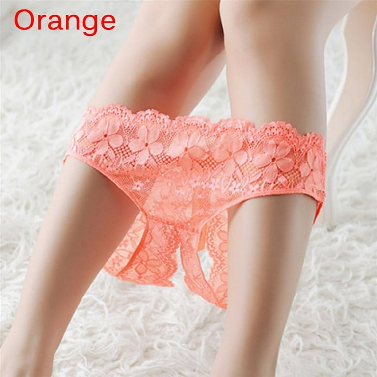 Party Yeah Fashion Women Sexy Lace Underwear Panties Open Crotch Lingerie  Briefs Panty