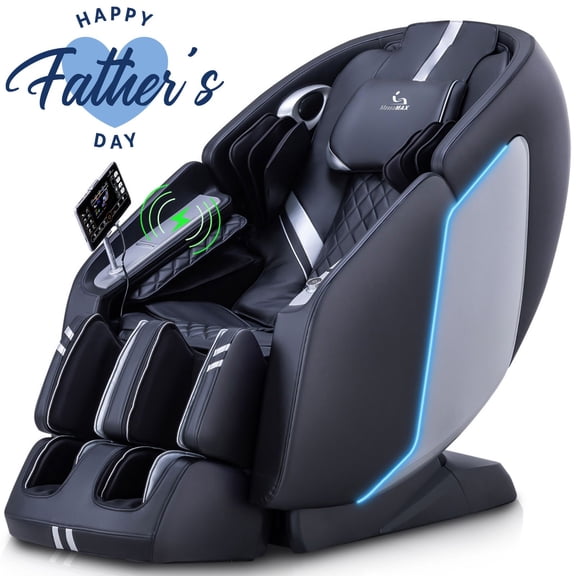 MassaMAX 2026 4D Massage Chair, Zero Gravity Full Body Yoga Stretch Massage, with Calf & Lower Back Heating,Bluetooth, Black