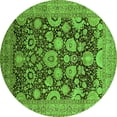 thumbnail image 1 of Ahgly Company Indoor Round Oriental Green Industrial Area Rugs, 6' Round, 1 of 4