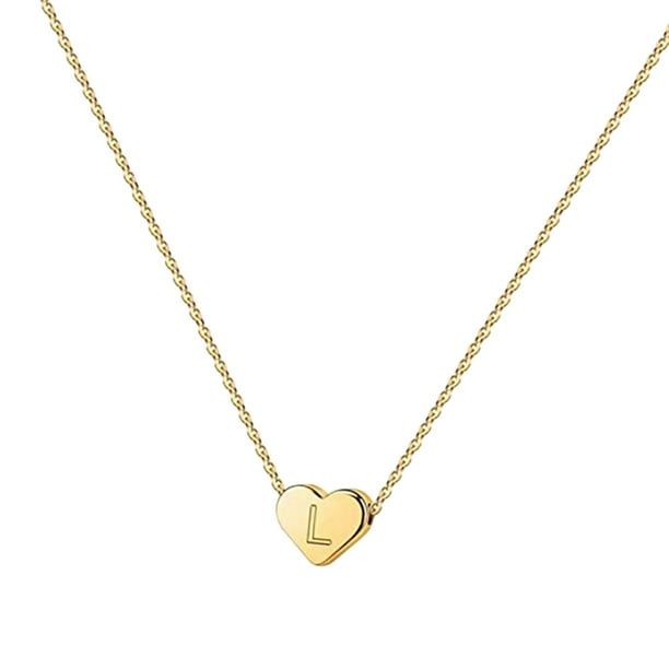 Collar con colgante de corazón, joyería de moda para el cumpleaños del día de San Valentín L Yuyangstore Collar de mujer