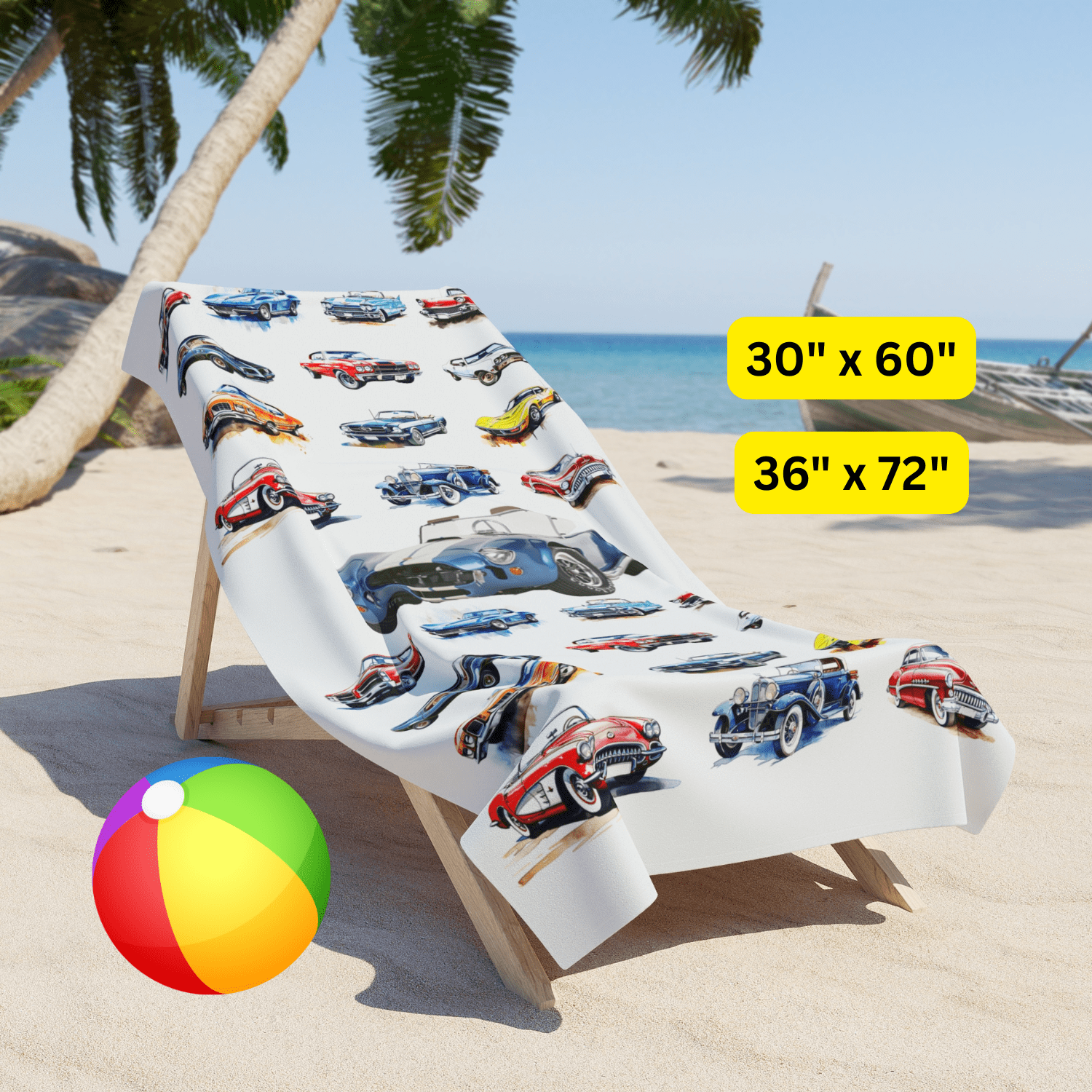 American Classic Cars, Beach Towels, limited edition, unique gifts.