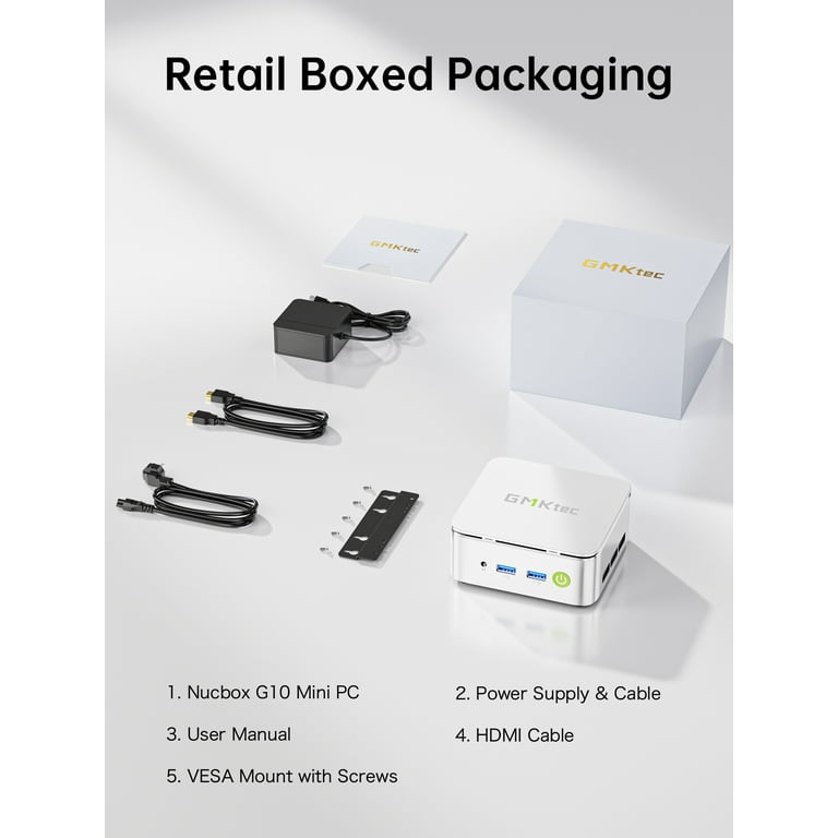 GMKtec G10 Mini PC, 16GB RAM 512GB SSD, AMD Ryzen 5 3500U (MAX 3.7