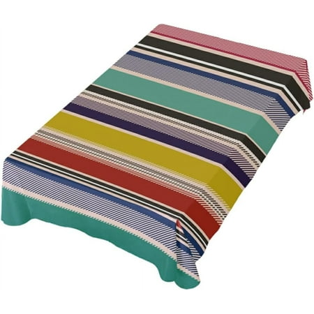

SKYSONIC Mexican Tablecloth Mexican Serape Blanket for Mexican Party Wedding Cinco De Mayo Fiesta Decorations Outdoor Picnics Dining Table Cover Large Square Table Cloth 60x120In